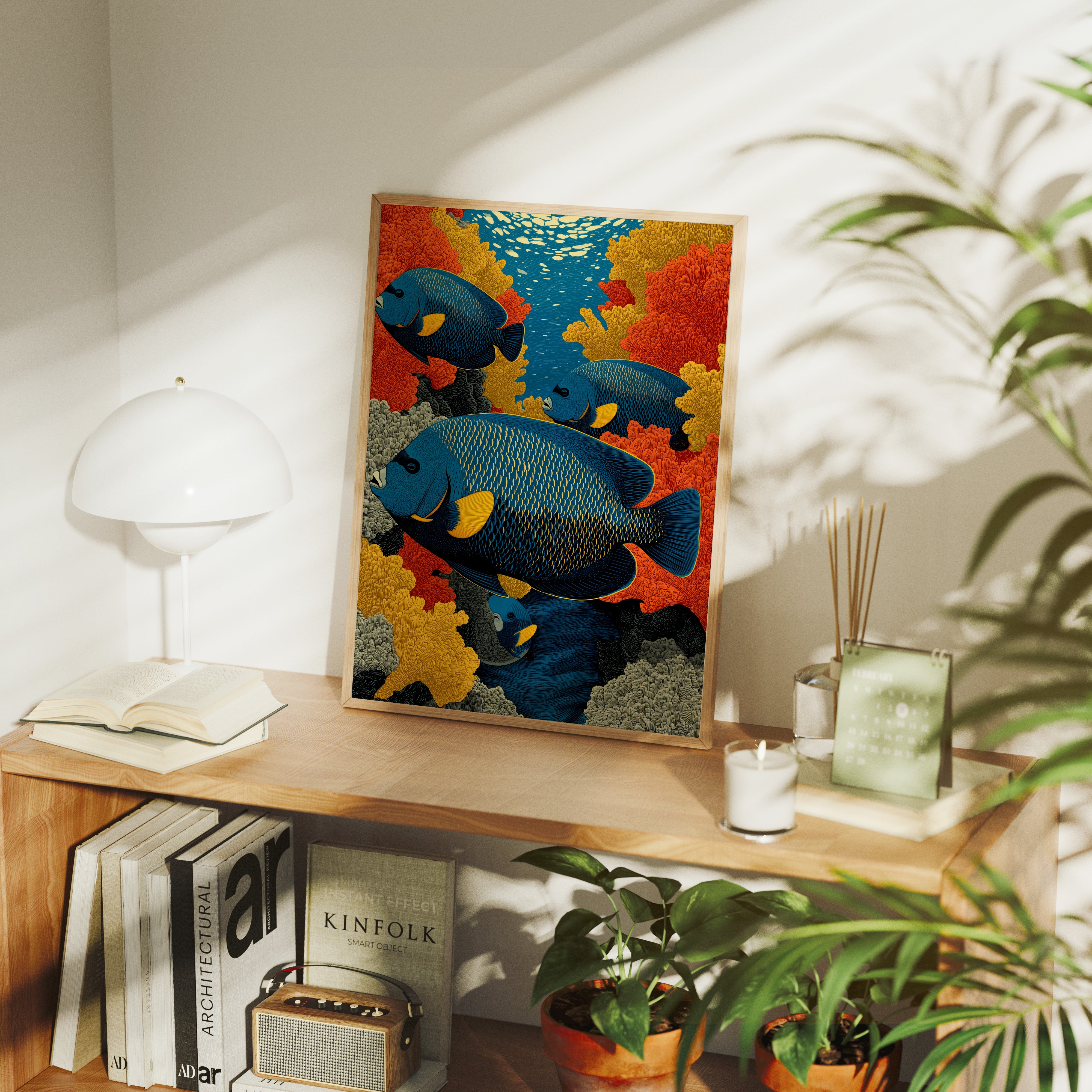 Angelfish Among the Coral
