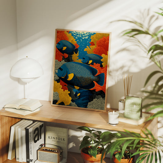 Angelfish Among the Coral