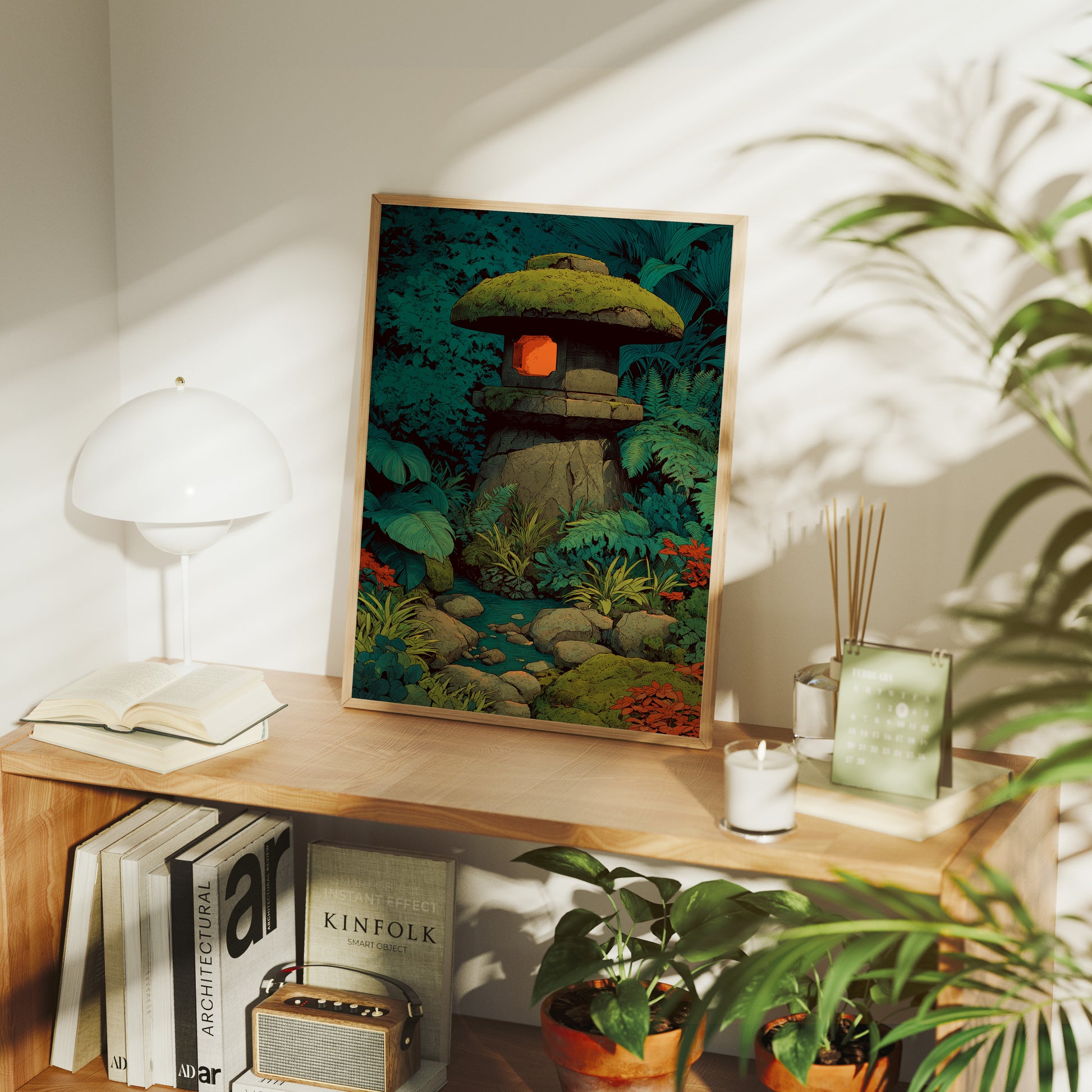 Lantern by the Stream