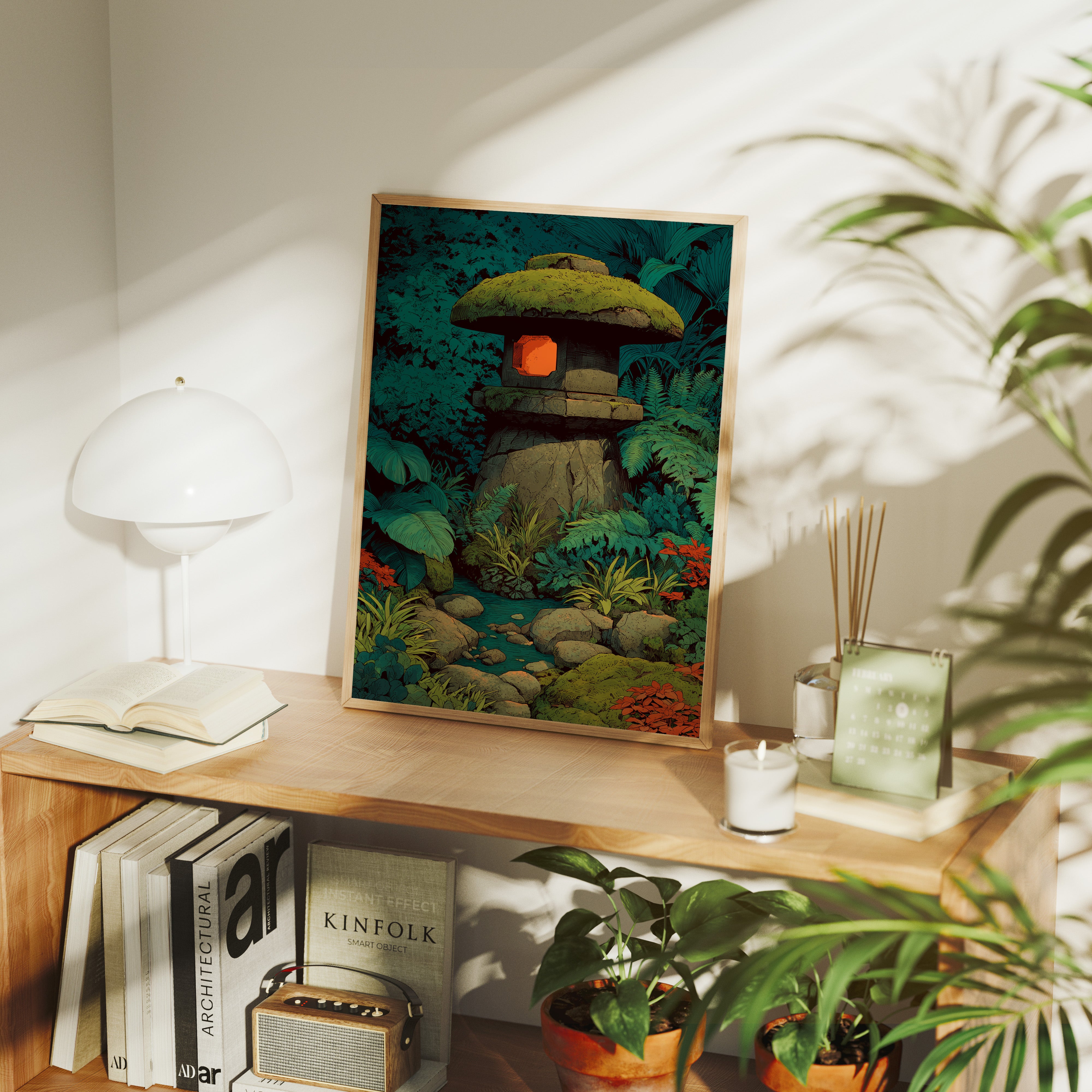 Lantern by the Stream
