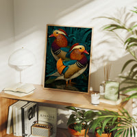 Mandarin Ducks in the Reeds