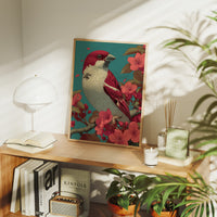 Grosbeak in the Blossoms