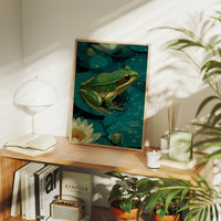 Frog Among the Lily Pads