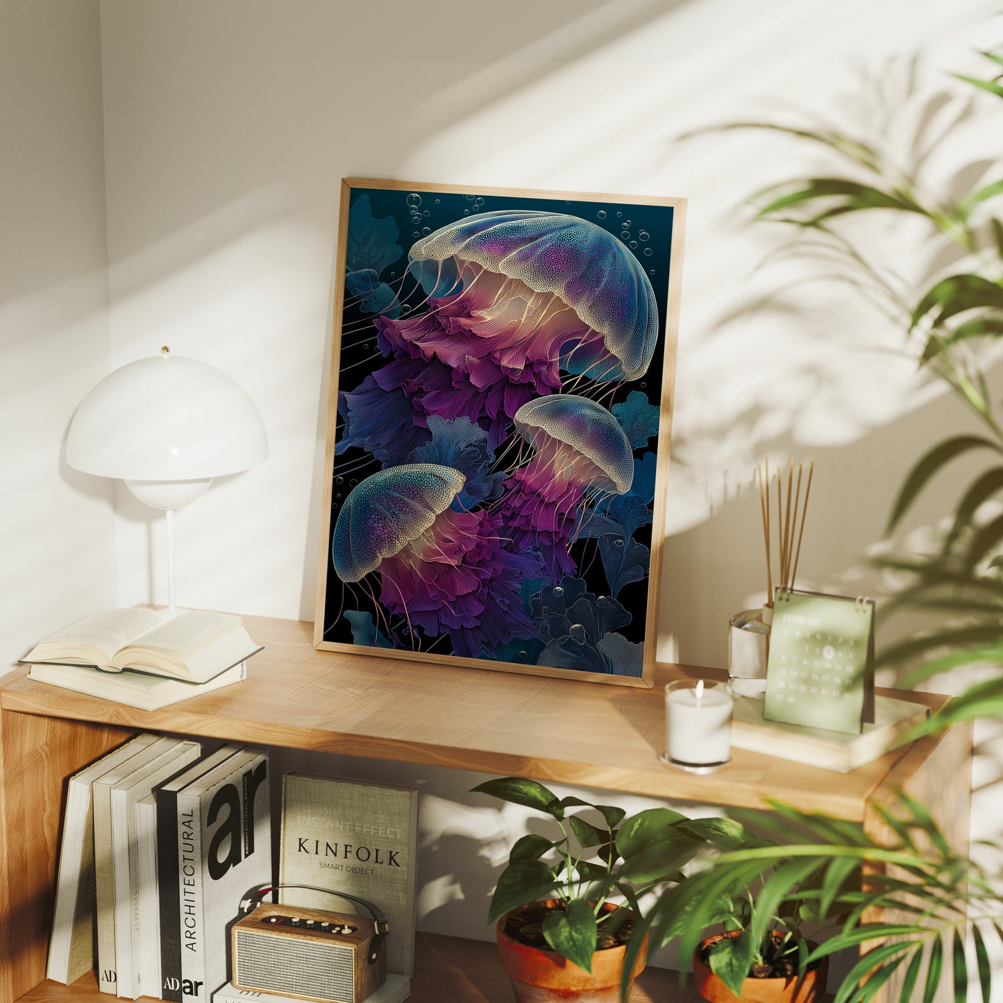 Jellyfish Drift in Deep Violet