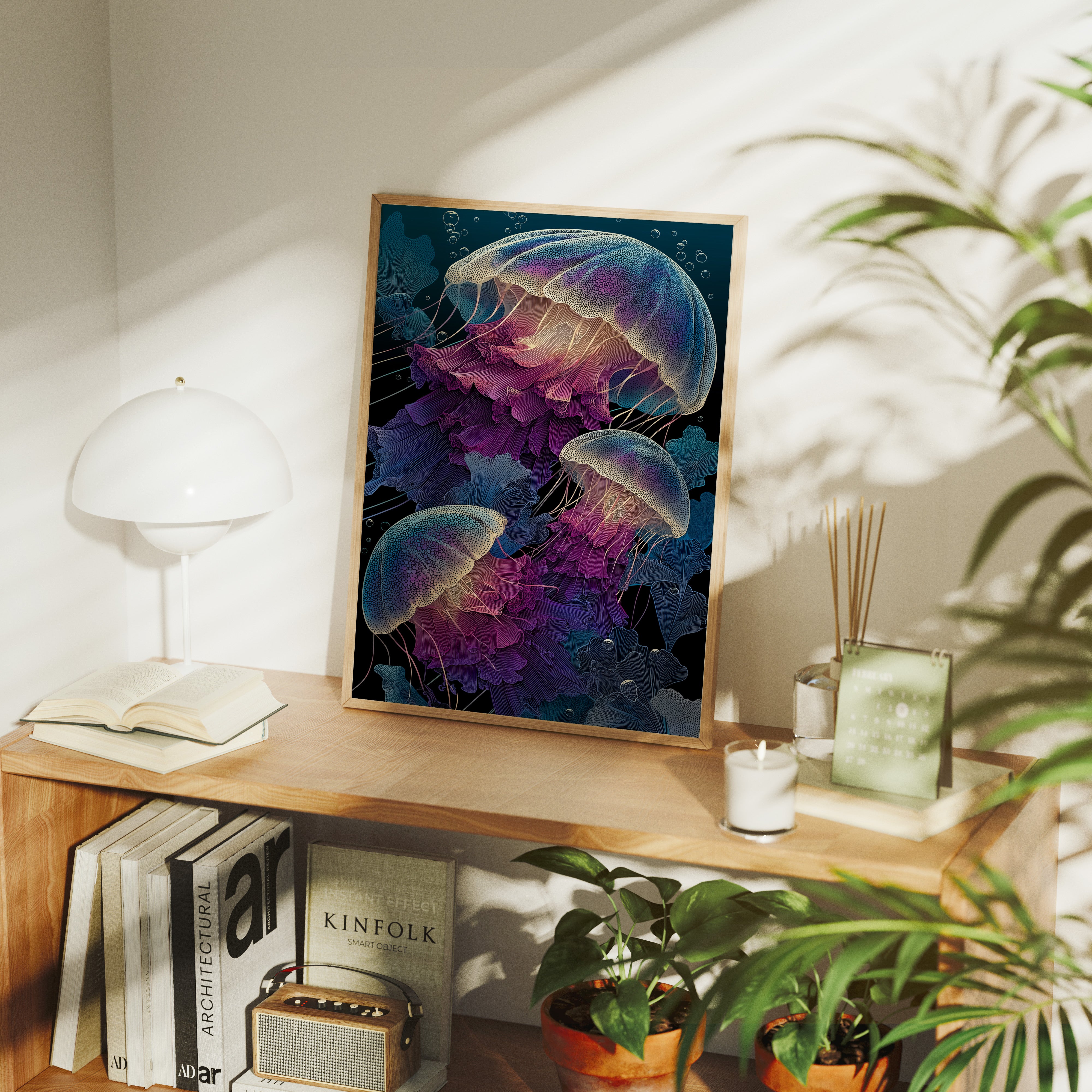 Jellyfish Drift in Deep Violet