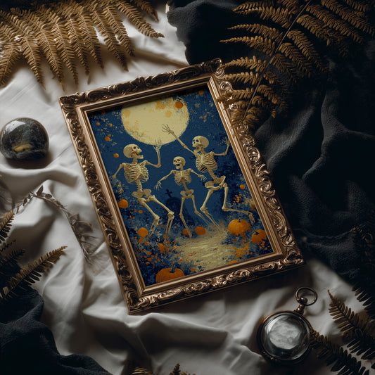 Skeletons Dance Beneath the Harvest Moon