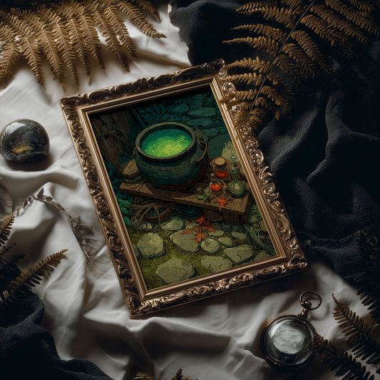 Witch's Cauldron in the Woods