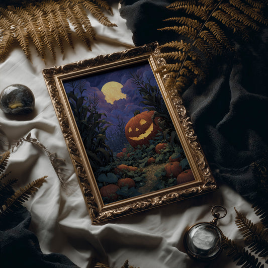 Grinning Beneath the Harvest Moon