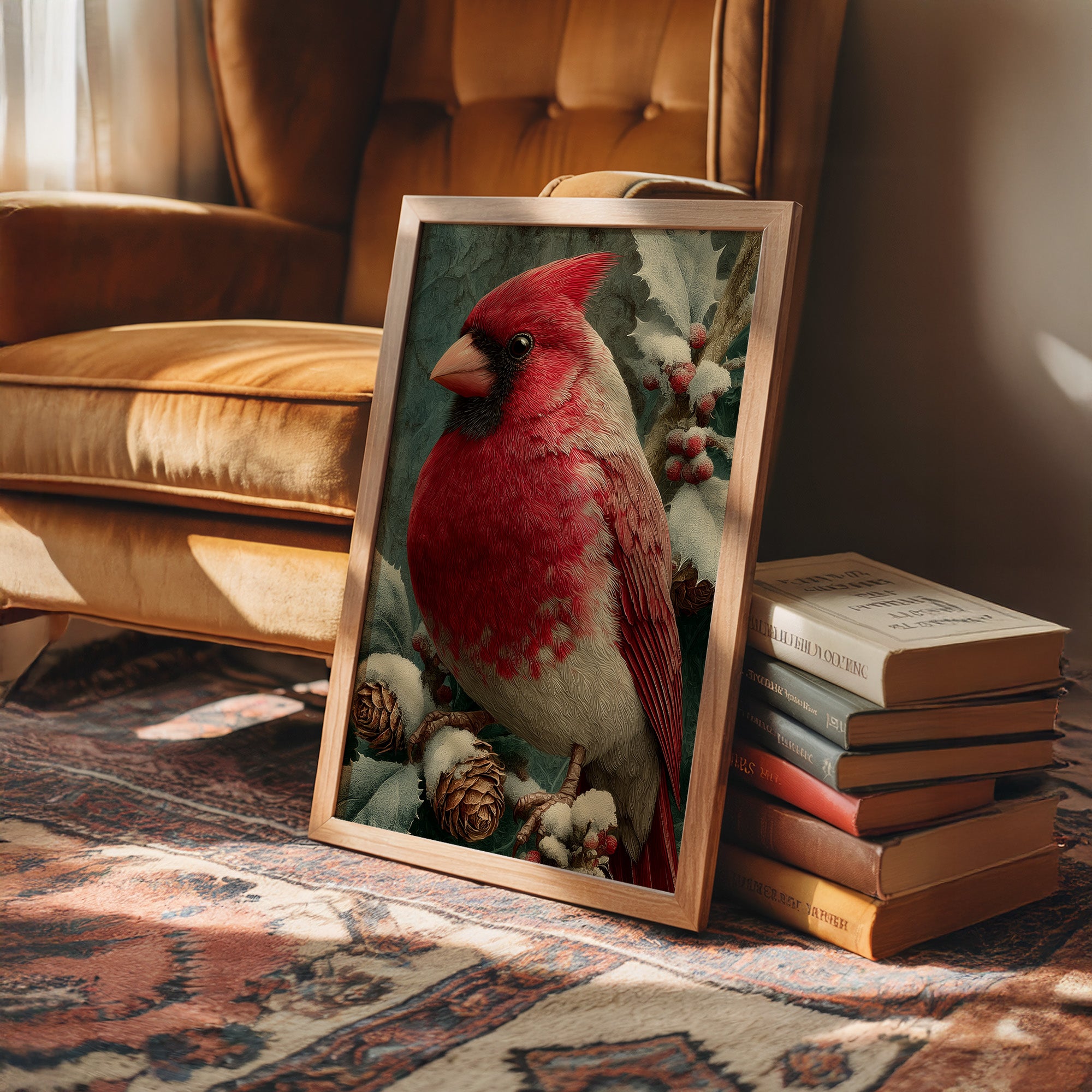 Cardinal Among the Holly