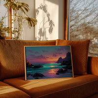 Neon Dusk on the Shore
