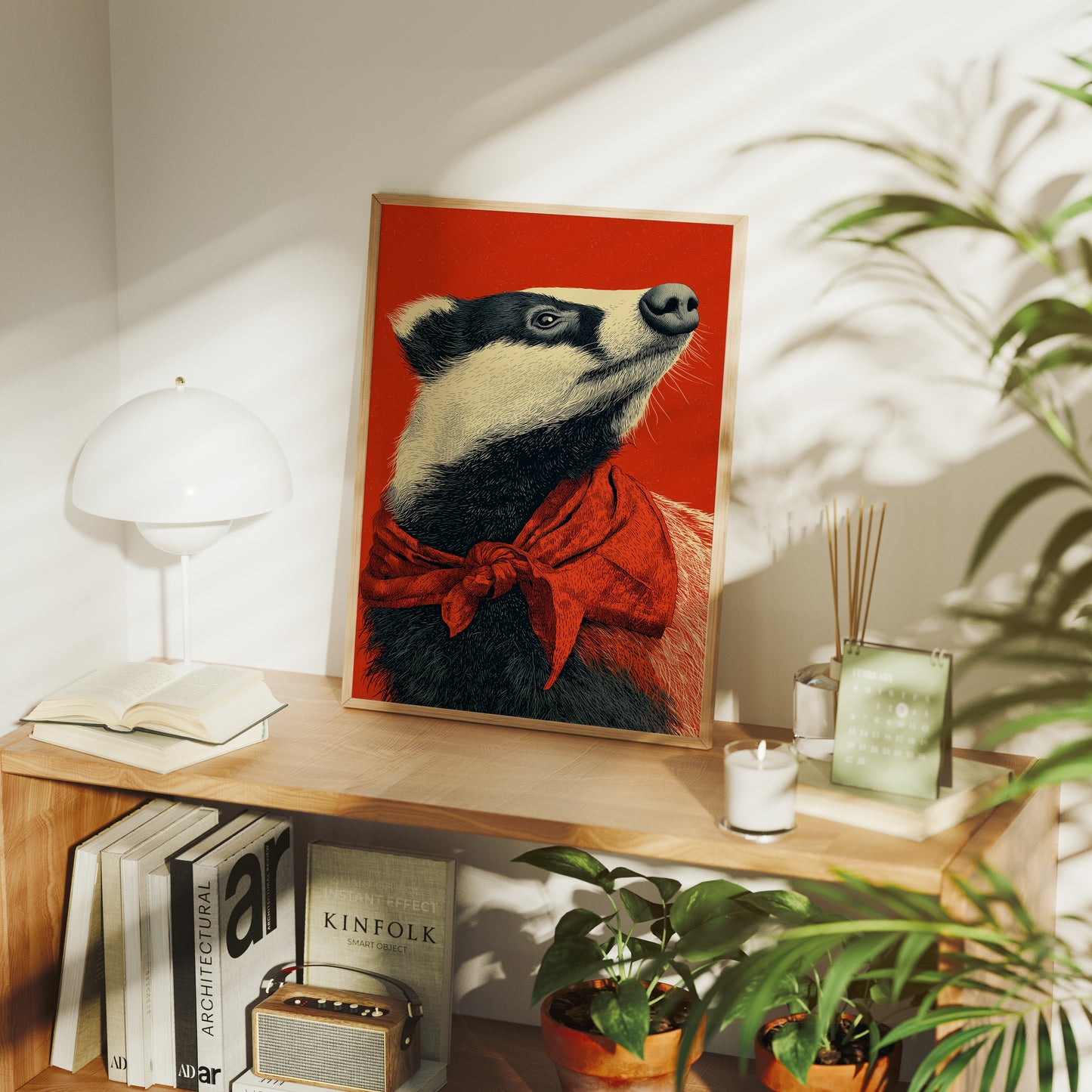 Badger in Crimson Wild