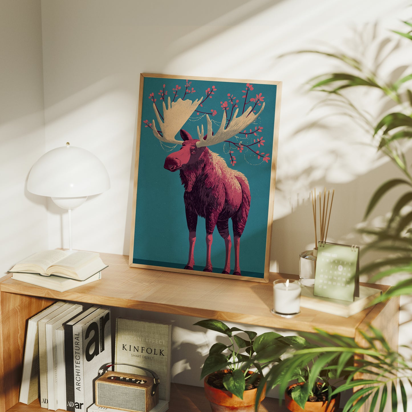 Moose Adorned in Berries