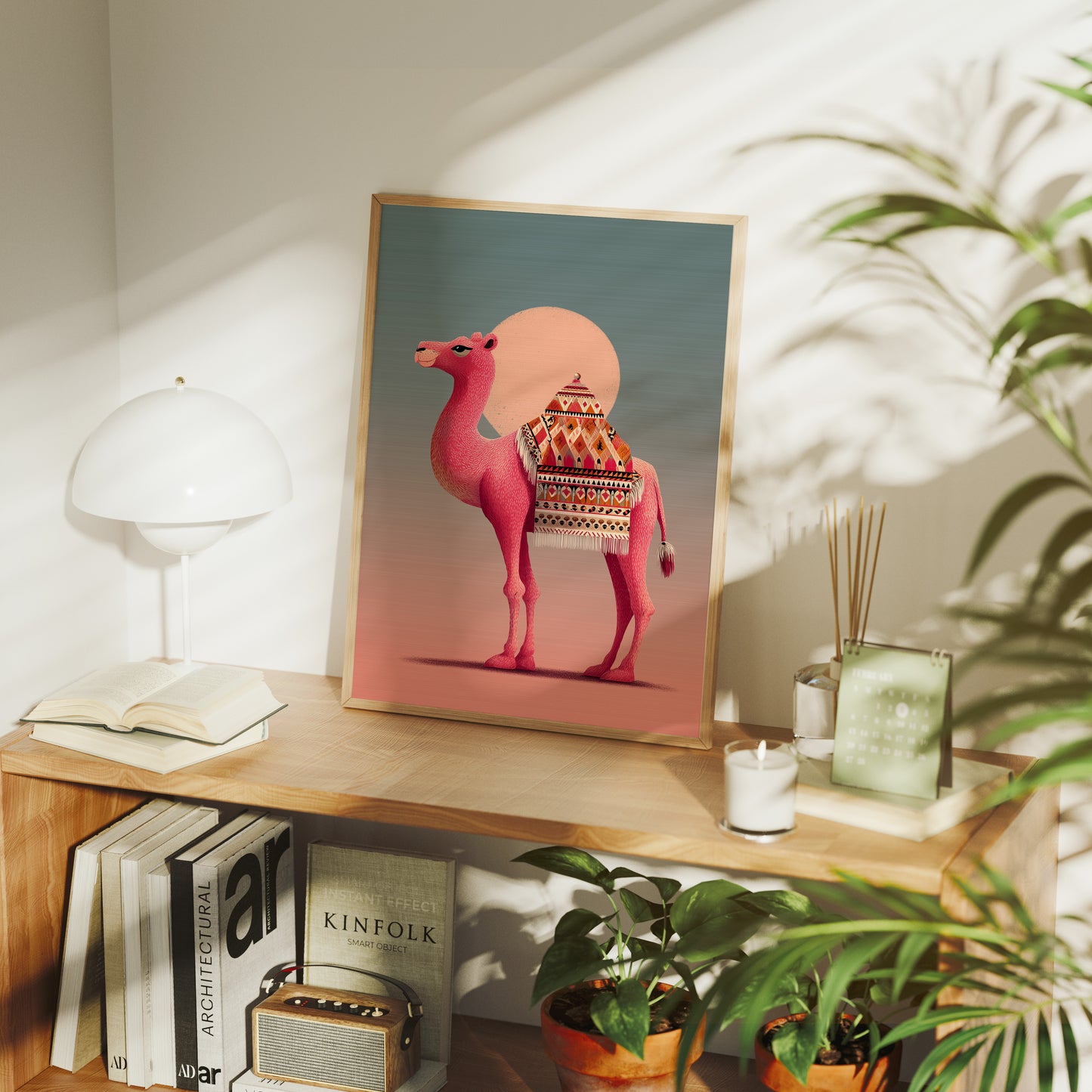 Pink Camel at Sunset