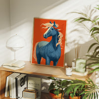 Blue Horse, Fire-Toned Mane