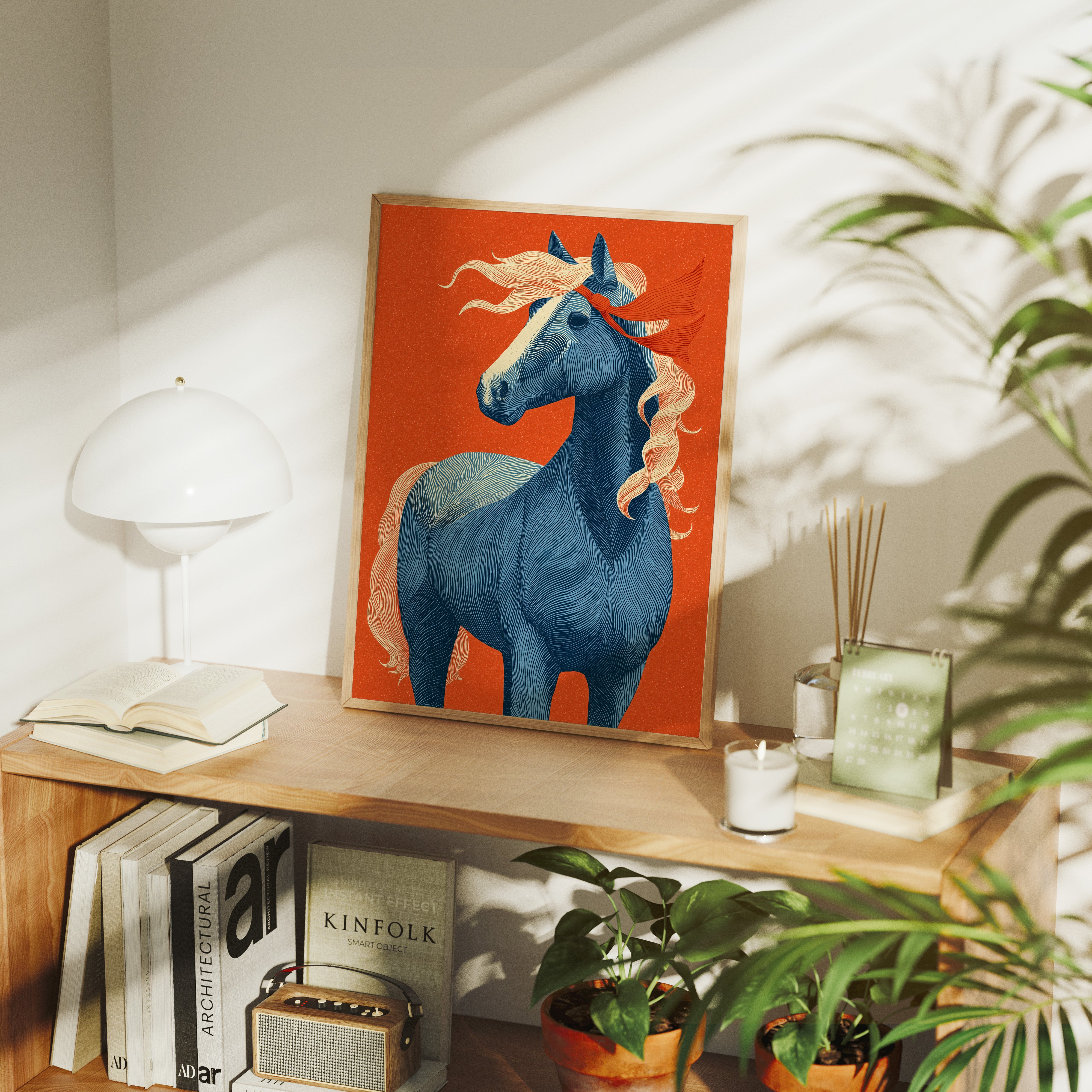 Blue Horse, Fire-Toned Mane