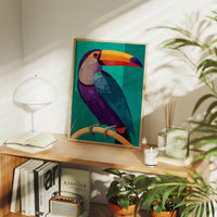 Toucan, Teal and Plum
