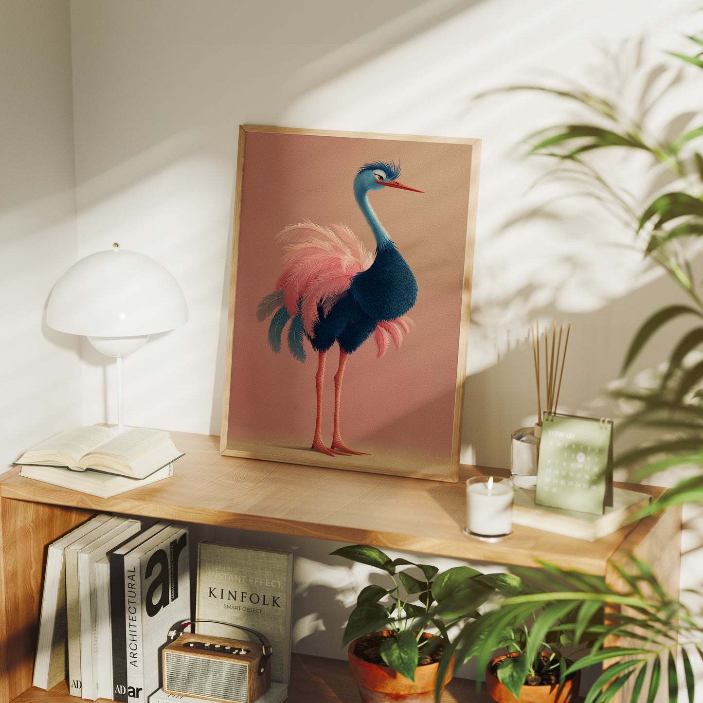 Sleepy Ostrich, Feathers Aflutter