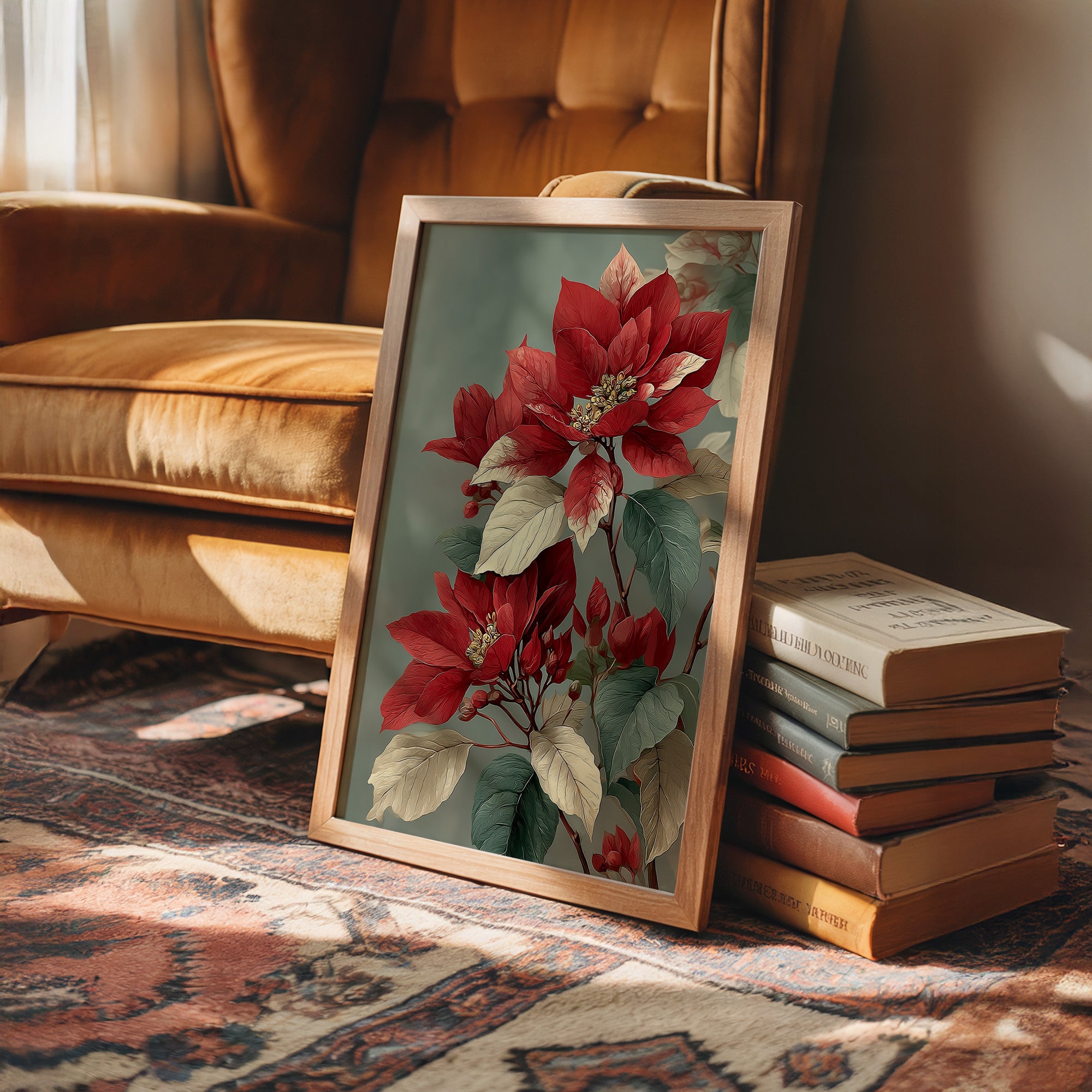 Poinsettia in Red and Cream