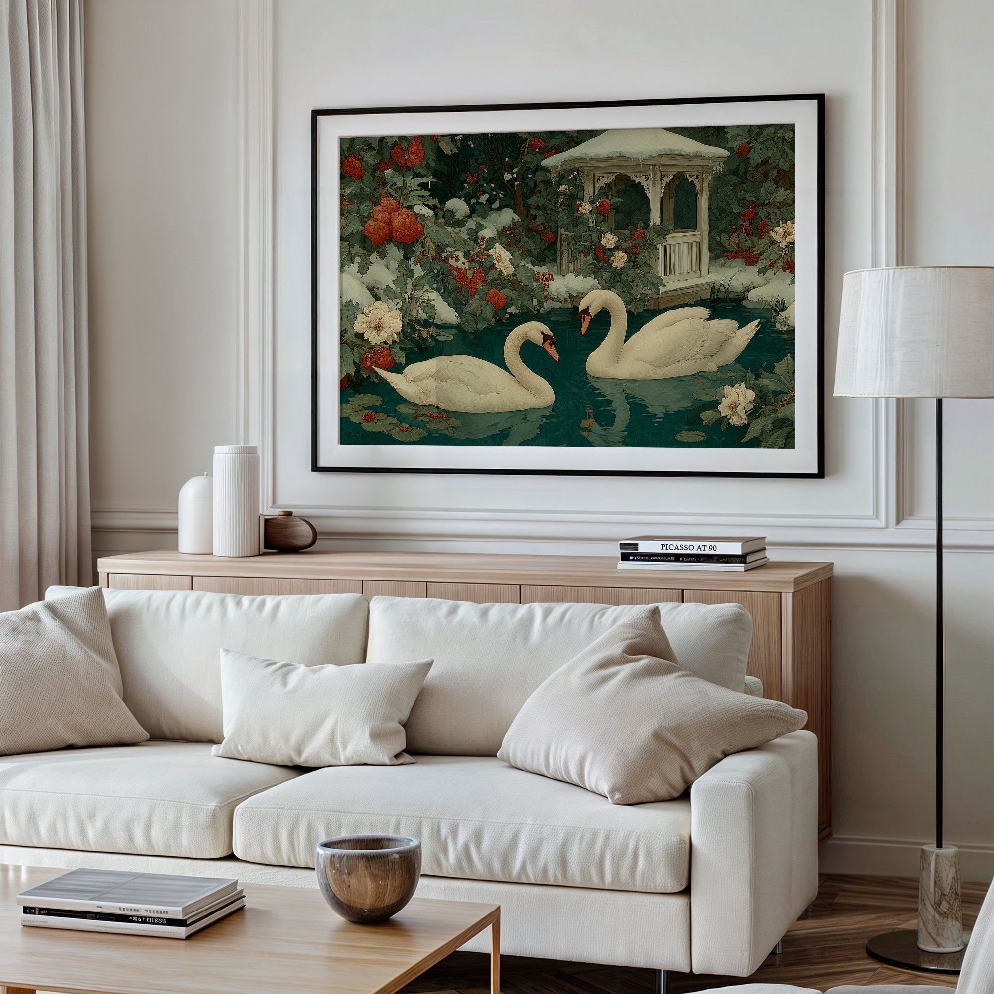 Two Swans, Winter Garden