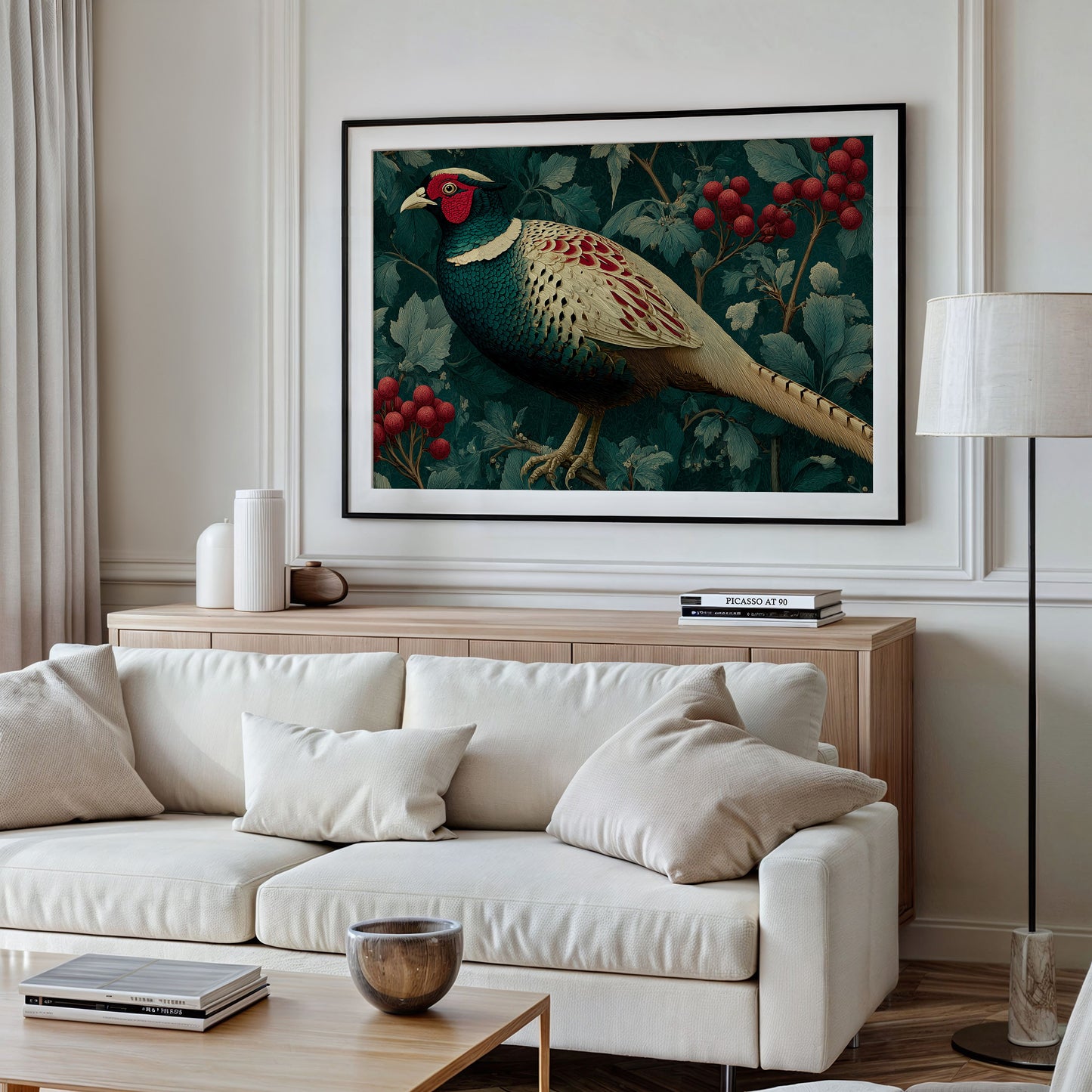 Pheasant Among the Holly