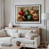 Holly Berries and Painted Baubles
