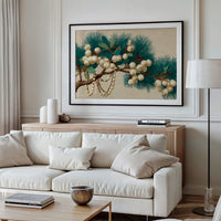 Snowberries and Pearls on Pine