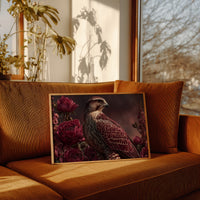 Falcon Among Garden Roses