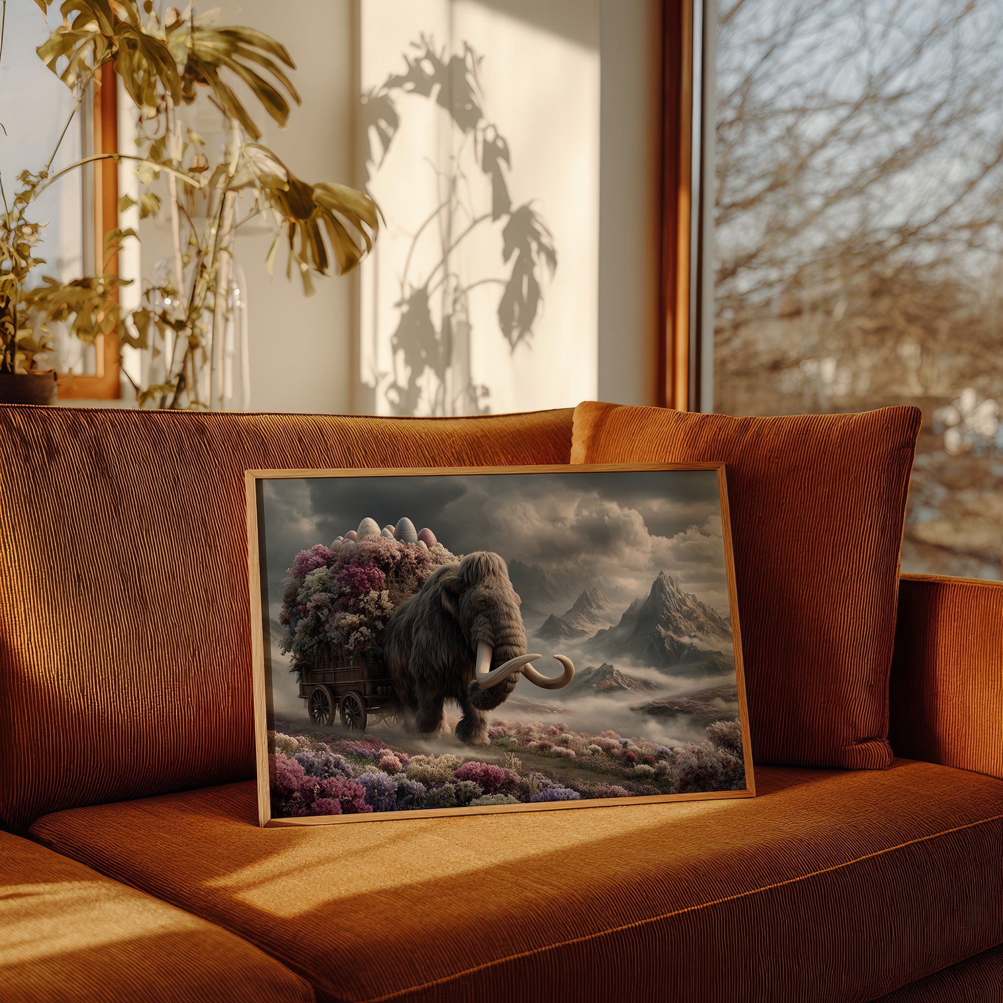 Mammoth's Blossom-Draped Easter Cart