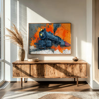 Steam Engine in Blazing Orange