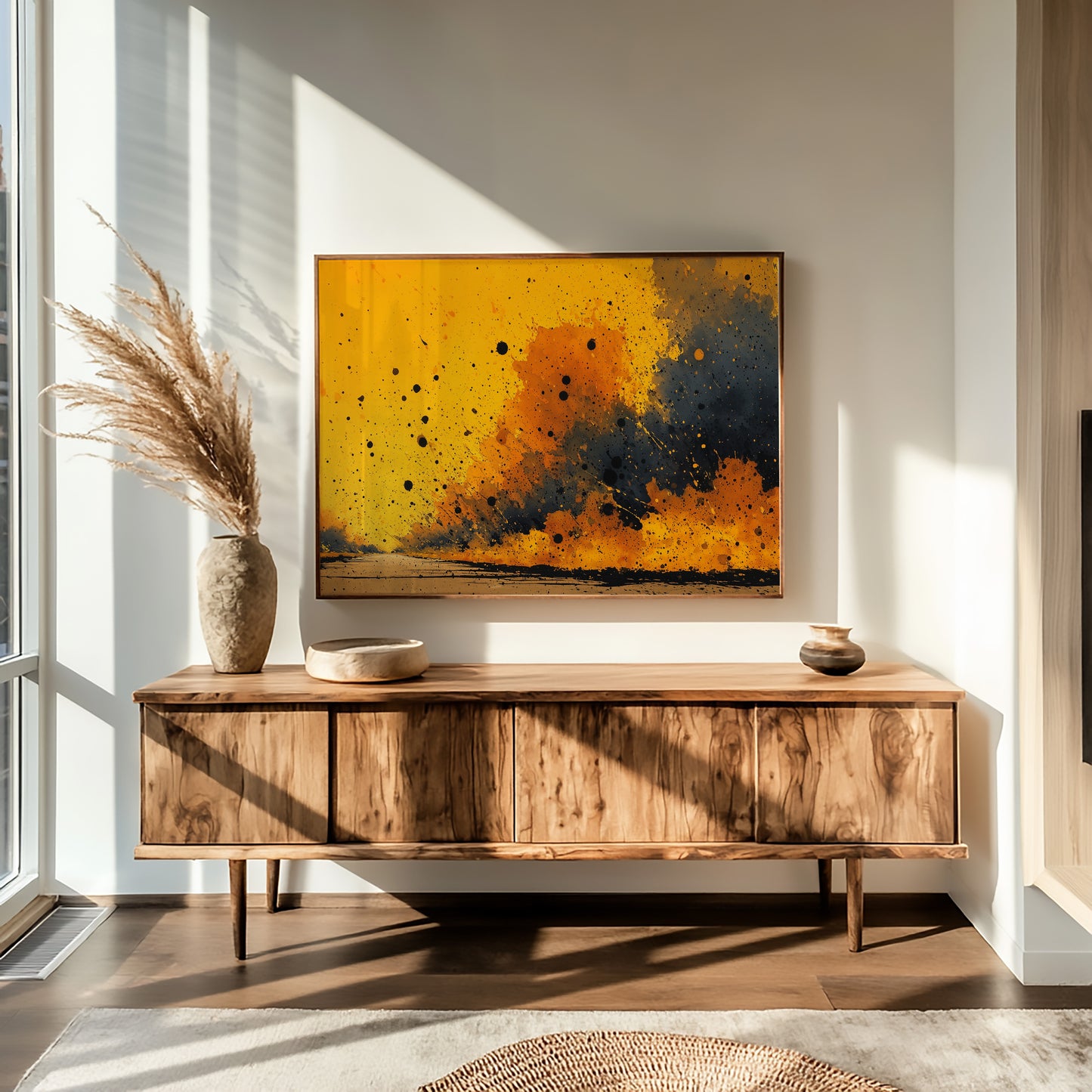 Golden Storm Abstract