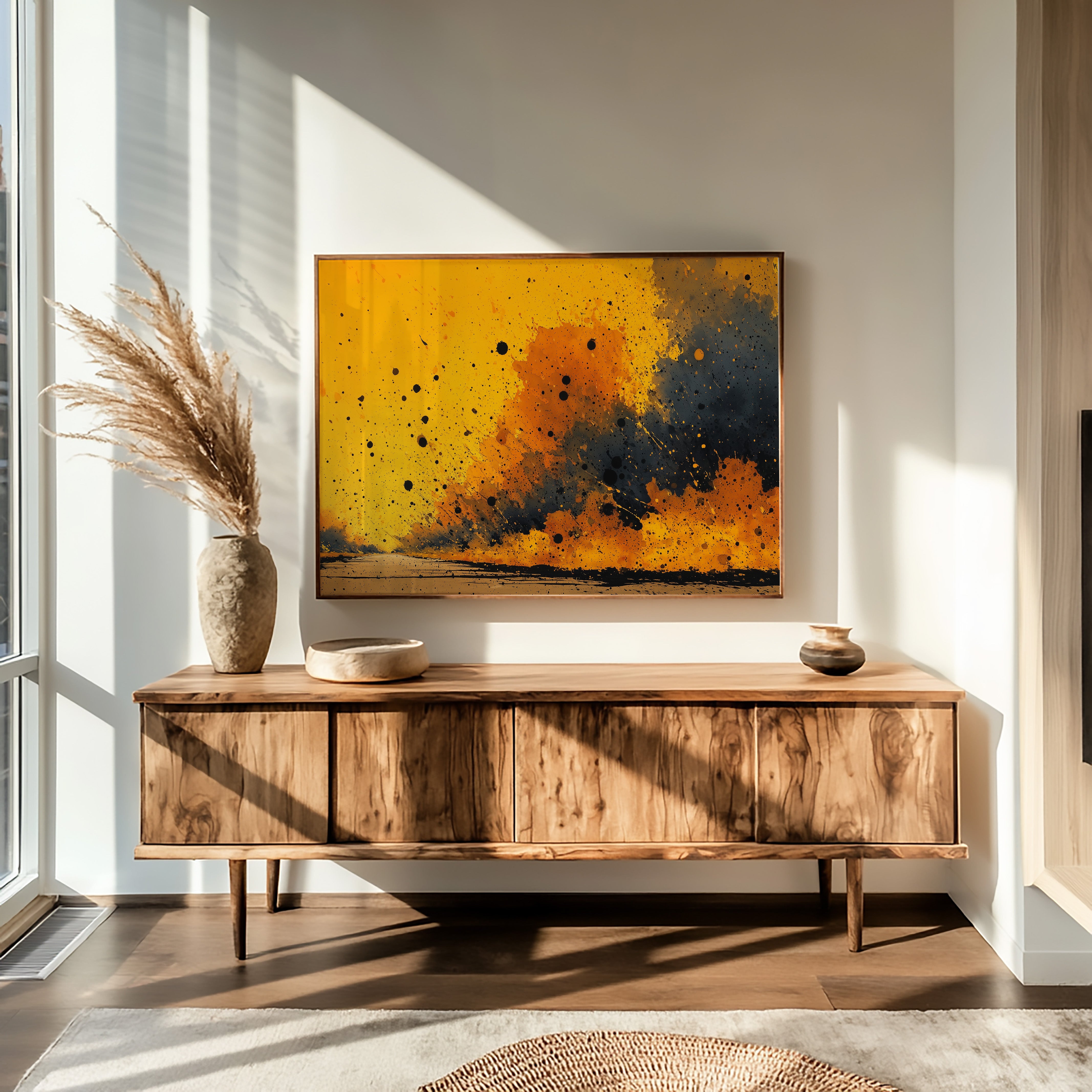 Golden Storm Abstract