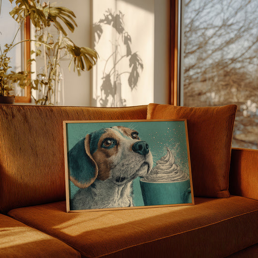 Beagle and the Whipped Cream Cup