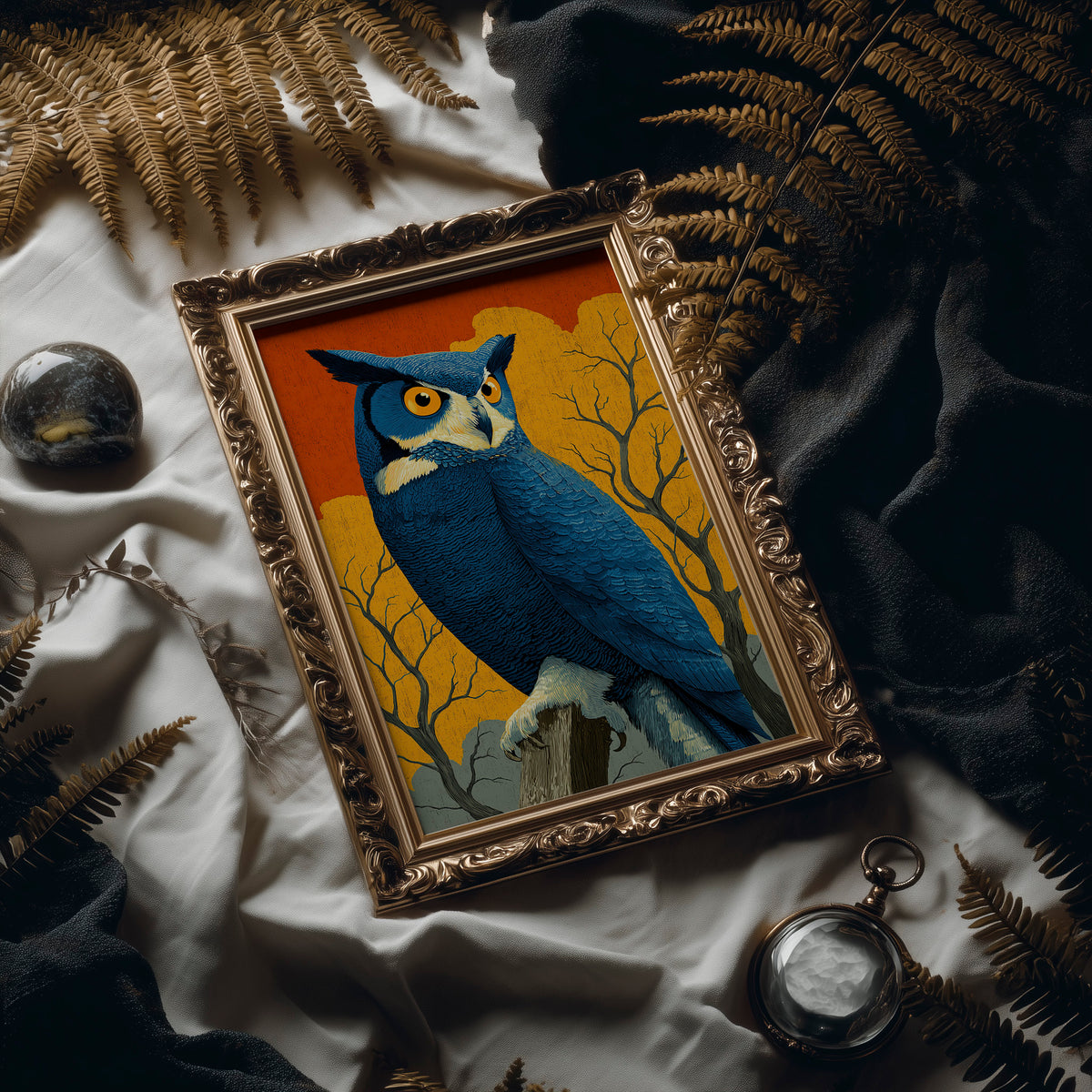 Unimpressed at Sunset: Owl Judges Quietly