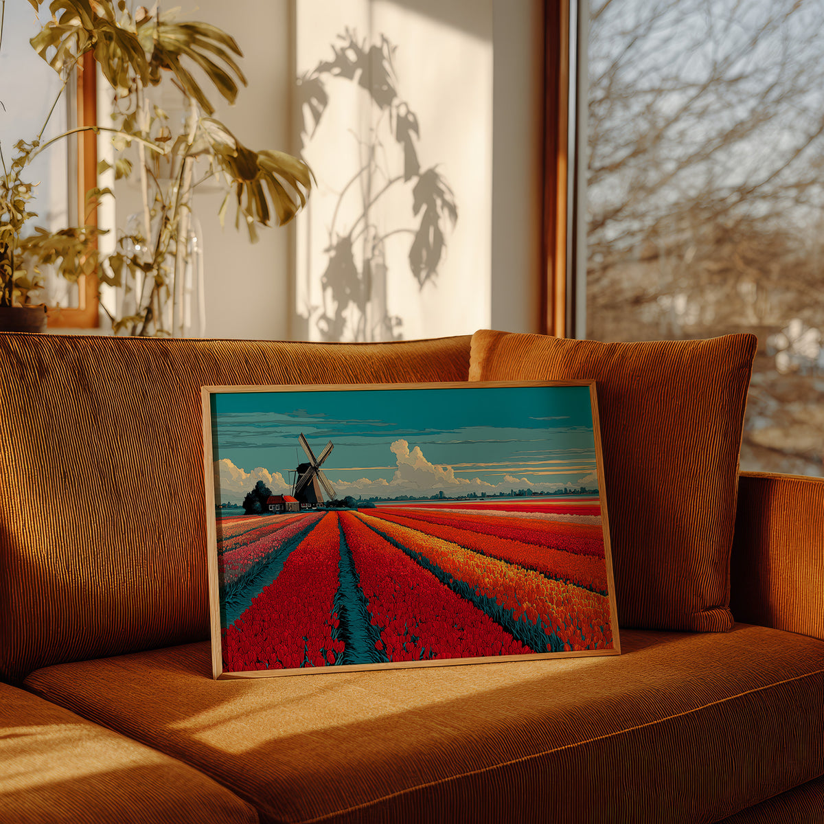 Tulips in Formation, Windmill on Duty