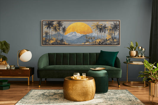 Golden Sun Beyond The Palms