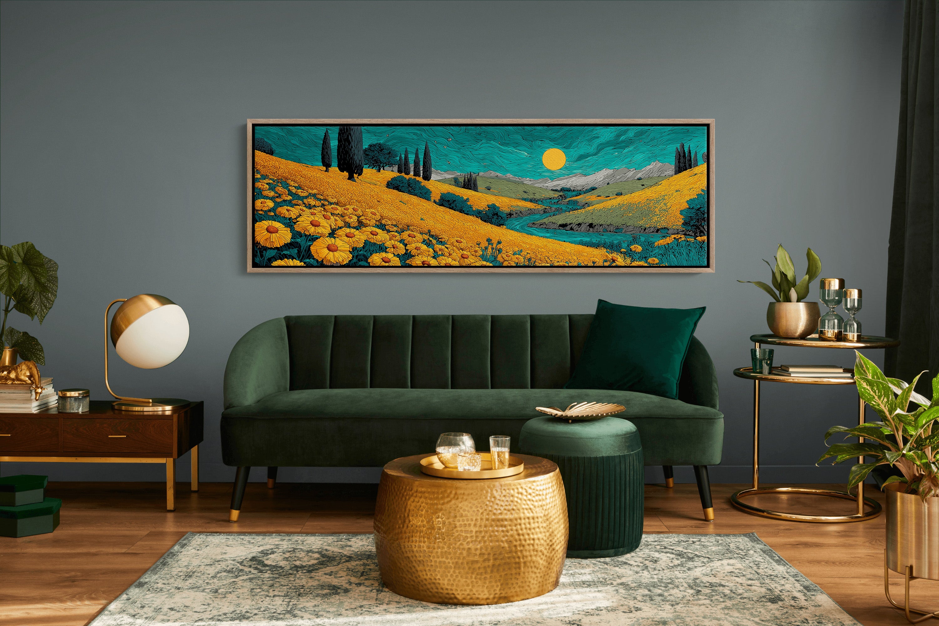 Fields Of Gold Under Teal Skies