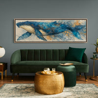 Midnight Whale In Golden Tides