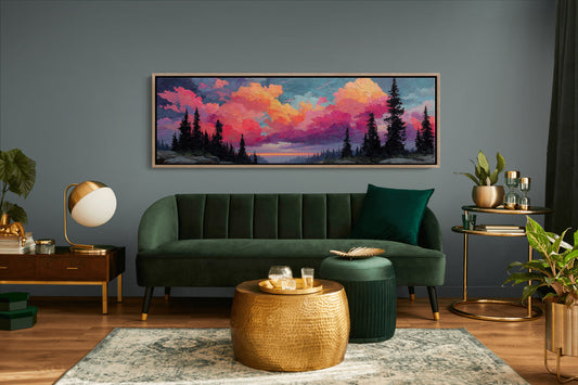 Crimson Skies Over Silent Pines