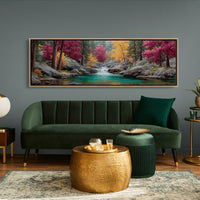 Autumn Waters Through Crimson Pines