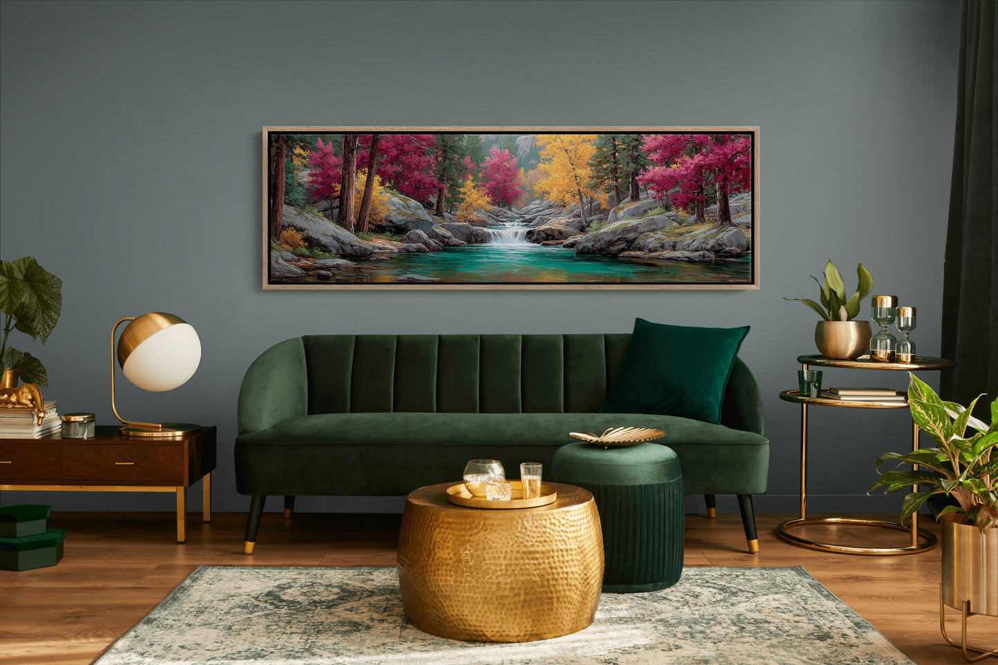 Autumn Waters Through Crimson Pines