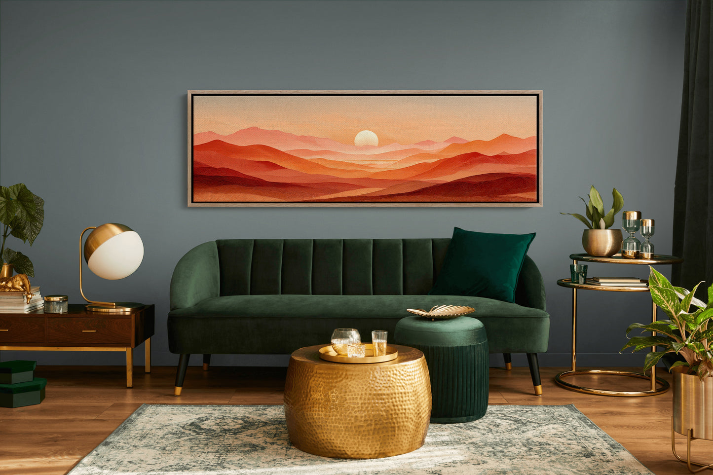 Sunset Waves of Amber Hills