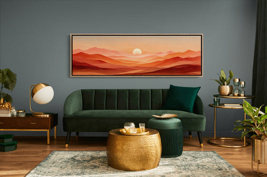 Sunset Waves of Amber Hills