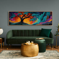 Ember Sky Beneath the Ancient Oak