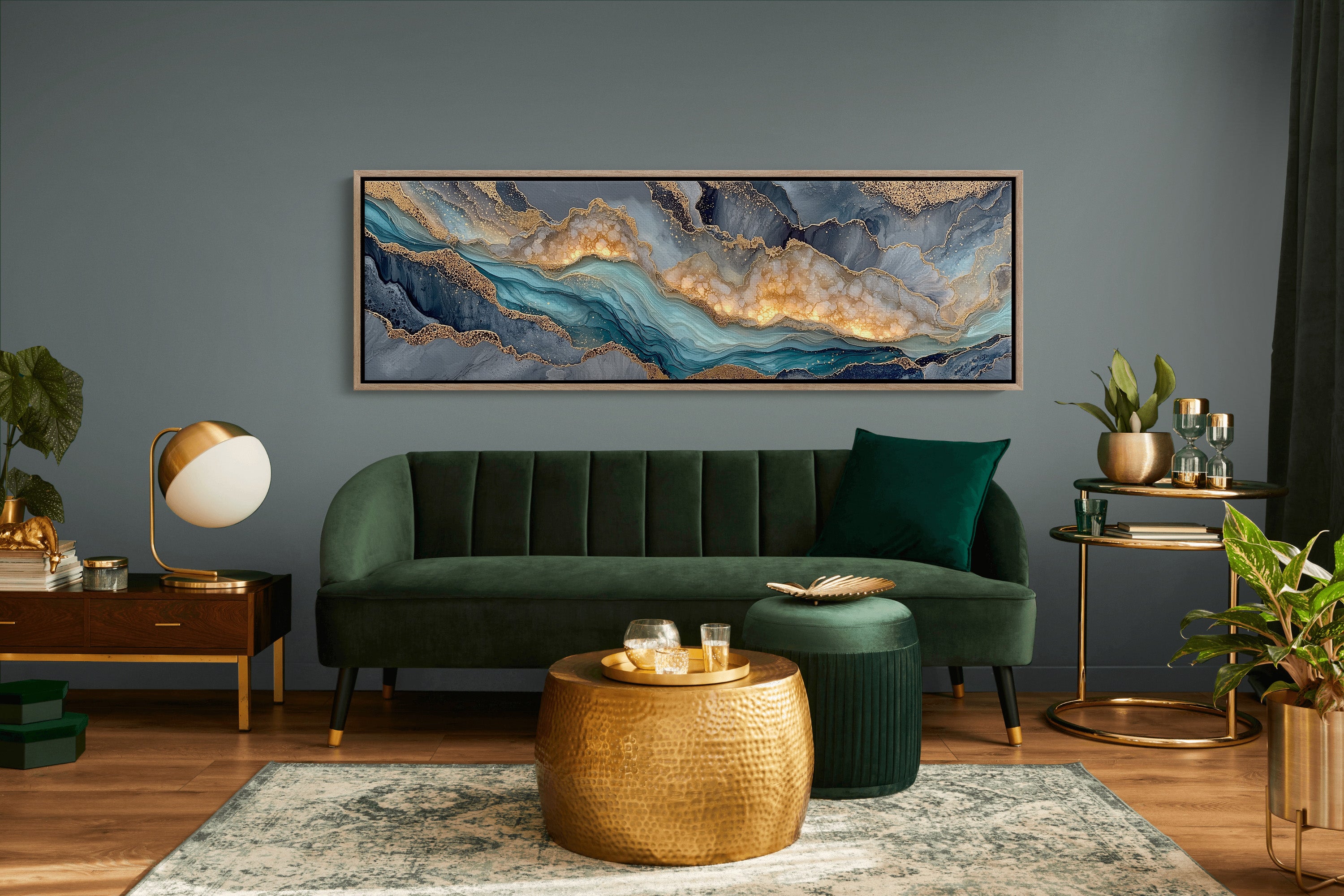 Gilded Tides in Stone
