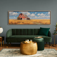 Golden Fields Red Barn
