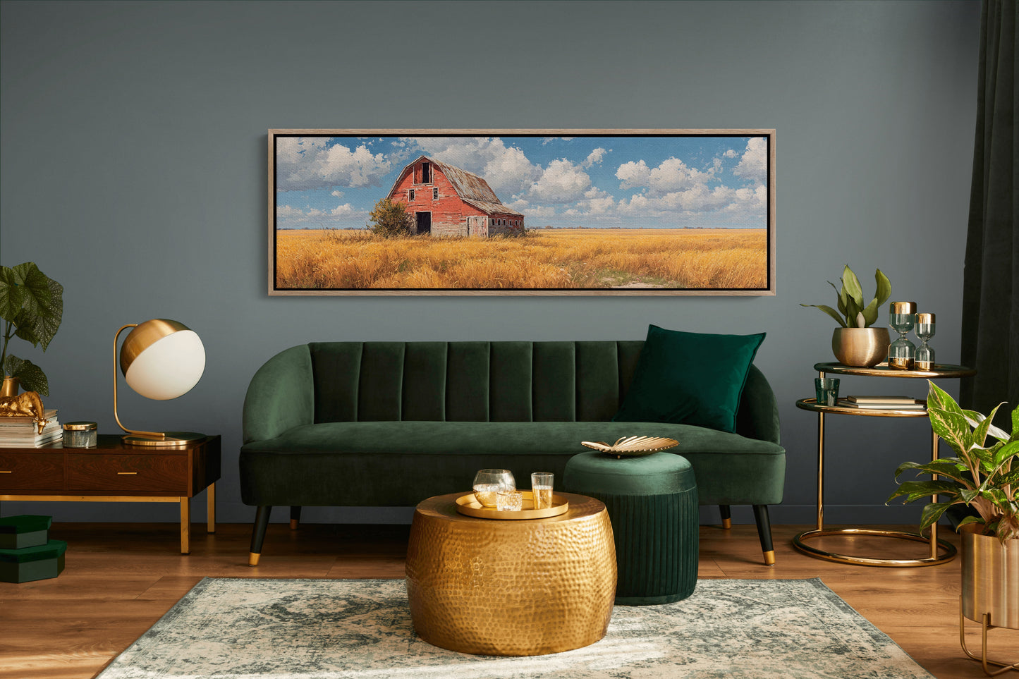 Golden Fields Red Barn