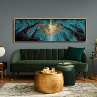 Golden Light Through the Enchanted Forest