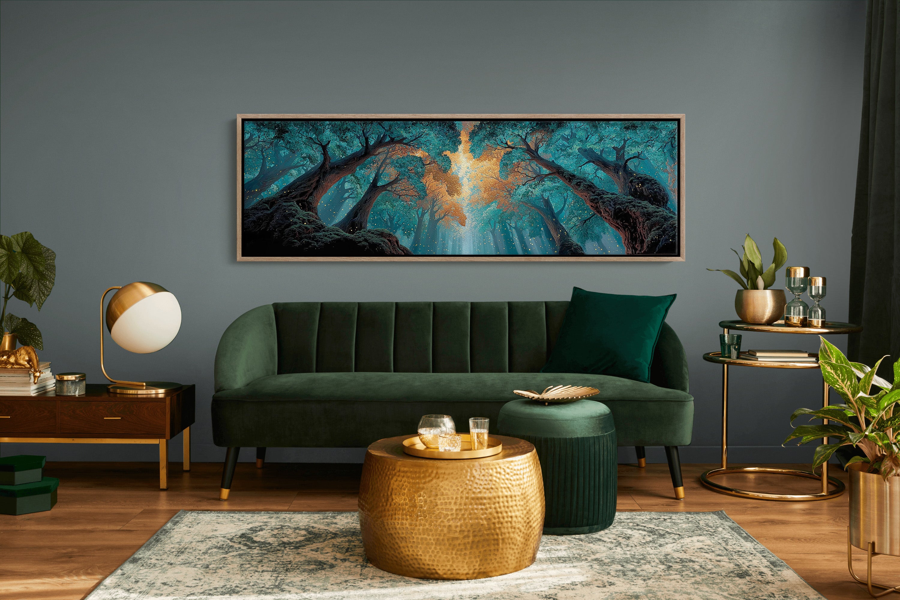 Golden Light Through the Enchanted Forest