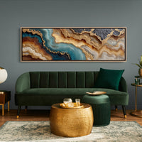 Teal and Gold Geode Flow