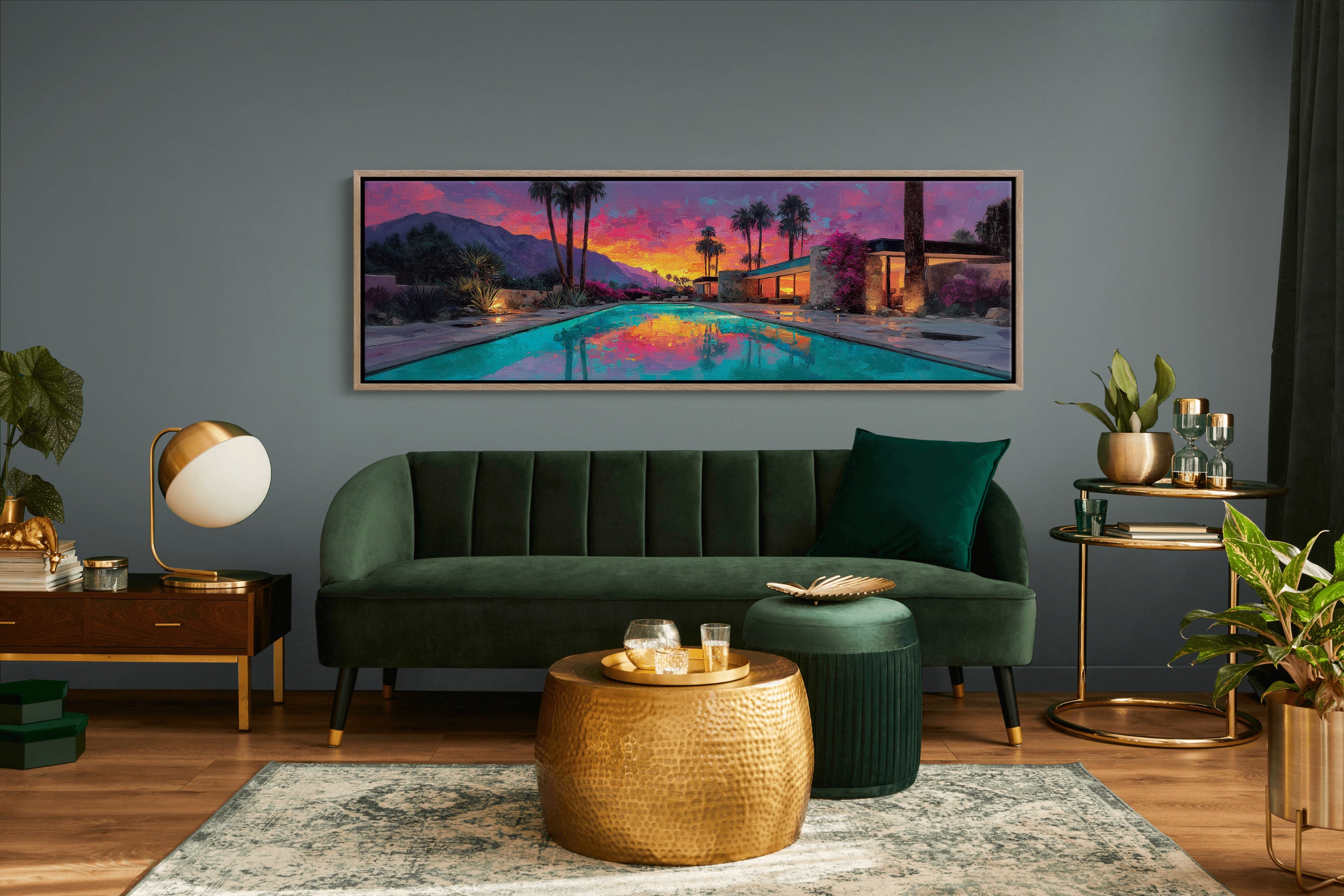 Desert Sunset Poolside Glow
